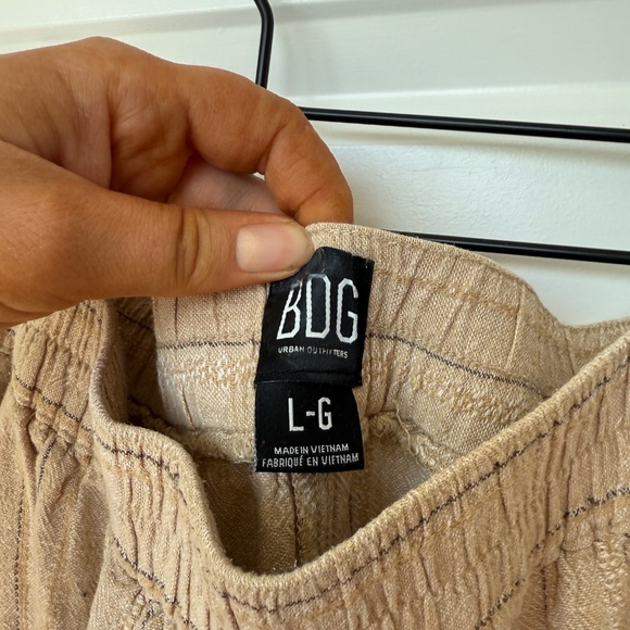 BDG Owen Linen Pull-On Cargo Pants Large - Picture 3 of 6